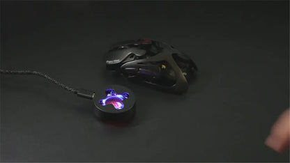 Angry Miao Infinity Mouse Wireless da Gaming Hot-Swappable in Metallo Ultralight Hollow PAW3950 Dual 8K Cablato Tri-Mode Arancione