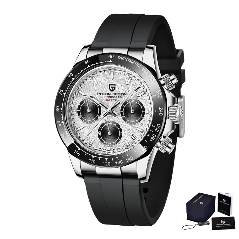 Nuovo originale PAGANI DESIGN PD-1664 orologio da uomo di lusso, movimento al quarzo giapponese VK63, zaffiro, impermeabile, cronografo, oro