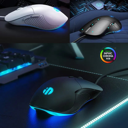 INPHIC B1 USB Wired Mouse Silent Office Gaming Mouse for PC and Laptops