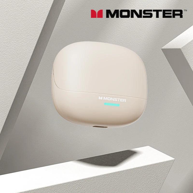 Auricolari wireless Bluetooth 5.4 Monster MQT52 a lunga autonomia, cuffie gaming dual mode con audio stereo HiFi e microfono