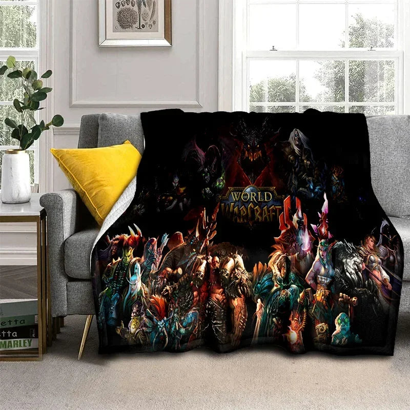 WOW Game World of Warcraft Gamer HD Blanket,Soft Throw Blanket for Home Bedroom Bed Sofa Picnic Travel Office Cover Blanket Kids