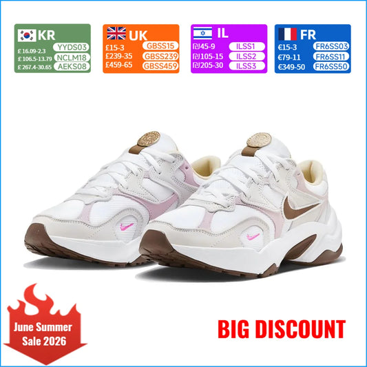 Scarpe da donna Nike AL8 in mesh traspirante, stile retrò, leggere, con suola spessa, basse, per attività all'aperto, resistenti, casual e da corsa HM3691-130