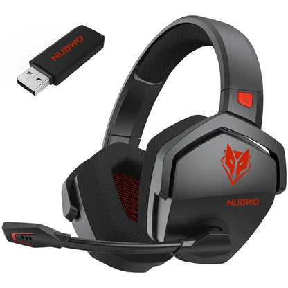 NUBWO G06 Pro Wireless Gaming Headset with Charging Station – Bluetooth 5.3 Gaming Headphones for PS5, PS4 & PC with ENC Microphone and 120-Hour Battery Life
