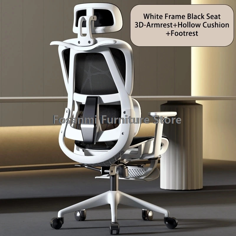 Sedia da ufficio per computer in mesh traspirante con braccioli e supporto lombare, sedia da scrivania ergonomica regolabile, sedia da gaming per la casa con poggiatesta