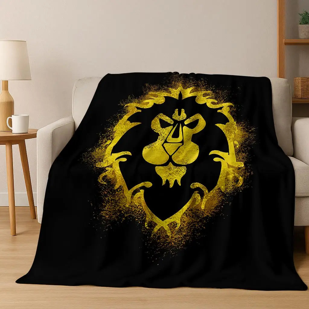 Flanelová deka WOW World of Warcraft Arthas Demon Illidan Sylvanas, útulná měkká přikrývka pro domácnost, ložnici, postel, pohovku, přehoz nebo dárek