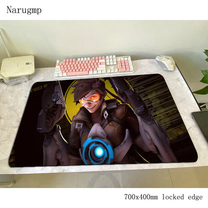 Alfombrilla de ratón Overwatch 700x400x3mm gaming anime con personalidad, esterilla de escritorio para oficina y notebook, regalo para niño, padmouse para juegos PC gamer