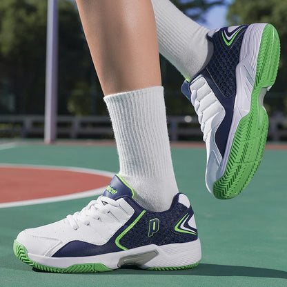 Zapatillas profesionales de cuero para hombre y mujer, calzado de bádminton para parejas, antideslizantes, ligeras, para entrenamiento, tenis y voleibol