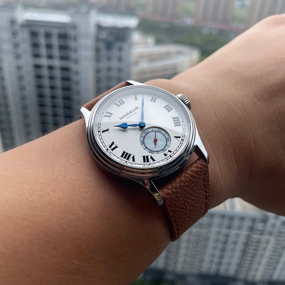 NEW Merkur Intaglio Watch 50m Skin Diver Watch Vintage Gray Mechanical Hand Watch 38mm Sapphire Relogio Masculino
