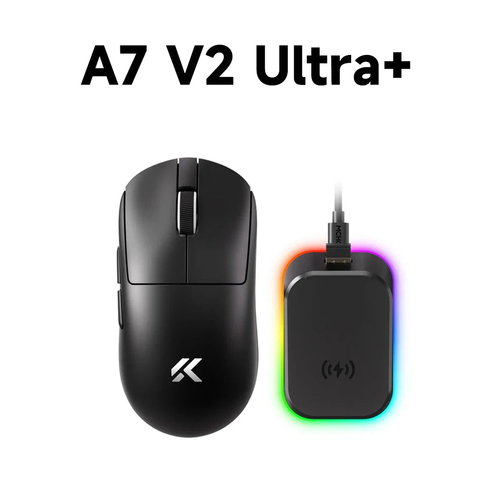 MCHOSE A7 V2 Lightweight Wireless Gaming Mouse, PAW3950 Sensor, Dual 8000Hz Polling Rate, 42,000 DPI Esports Gaming Mouse for PC & Office