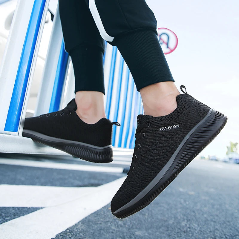 Zapatillas de running para hombre, transpirables, ligeras y cómodas, calzado casual masculino, tenis outdoor slip-on para caminar