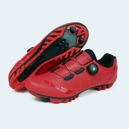 Zapatillas de ciclismo para hombre y mujer, para bicicletas de carretera, competición y carrera, con sistema automático de bloqueo, zapatillas deportivas de ciclismo de velocidad compatibles con calas SPD
