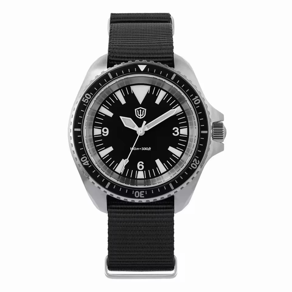 Orologio di lusso da uomo Watchdives WD1980 V3 con movimento al quarzo VH31 Sweep Seconds, vetro zaffiro con rivestimento AR e impermeabilità 10Bar