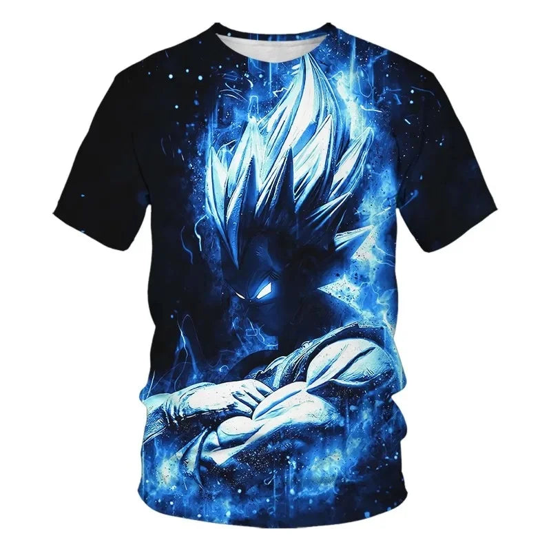 T-shirts pour hommes T-shirt Dragon Ball Z Vêtements pour garçons Vêtements pour enfants T-shirt d'été à manches courtes pour enfants T-shirt à motif de dessin animé pour bébés garçons