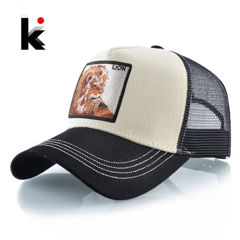 Hip Hop Baseball Cap With Lion Embroidery Patch Snapback Streetwear Trucker Caps Men Women Drake Baseball Hats Four Season Hat
