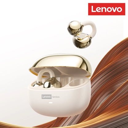 Auriculares Lenovo LE302 inalámbricos Bluetooth 6.0, batería de larga duración, clip deportivo para la oreja, estéreo HIFI con cancelación de ruido