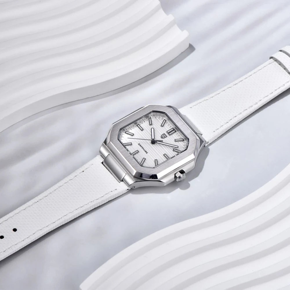 Reloj de lujo cuadrado de cuarzo PAGANI DESIGN 2026 para hombre, cristal de zafiro AR, movimiento japonés, luminoso, acero 316L completo