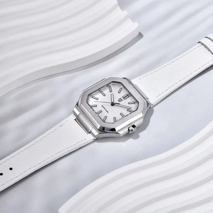 Reloj de lujo cuadrado de cuarzo PAGANI DESIGN 2026 para hombre, cristal de zafiro AR, movimiento japonés, luminoso, acero 316L completo