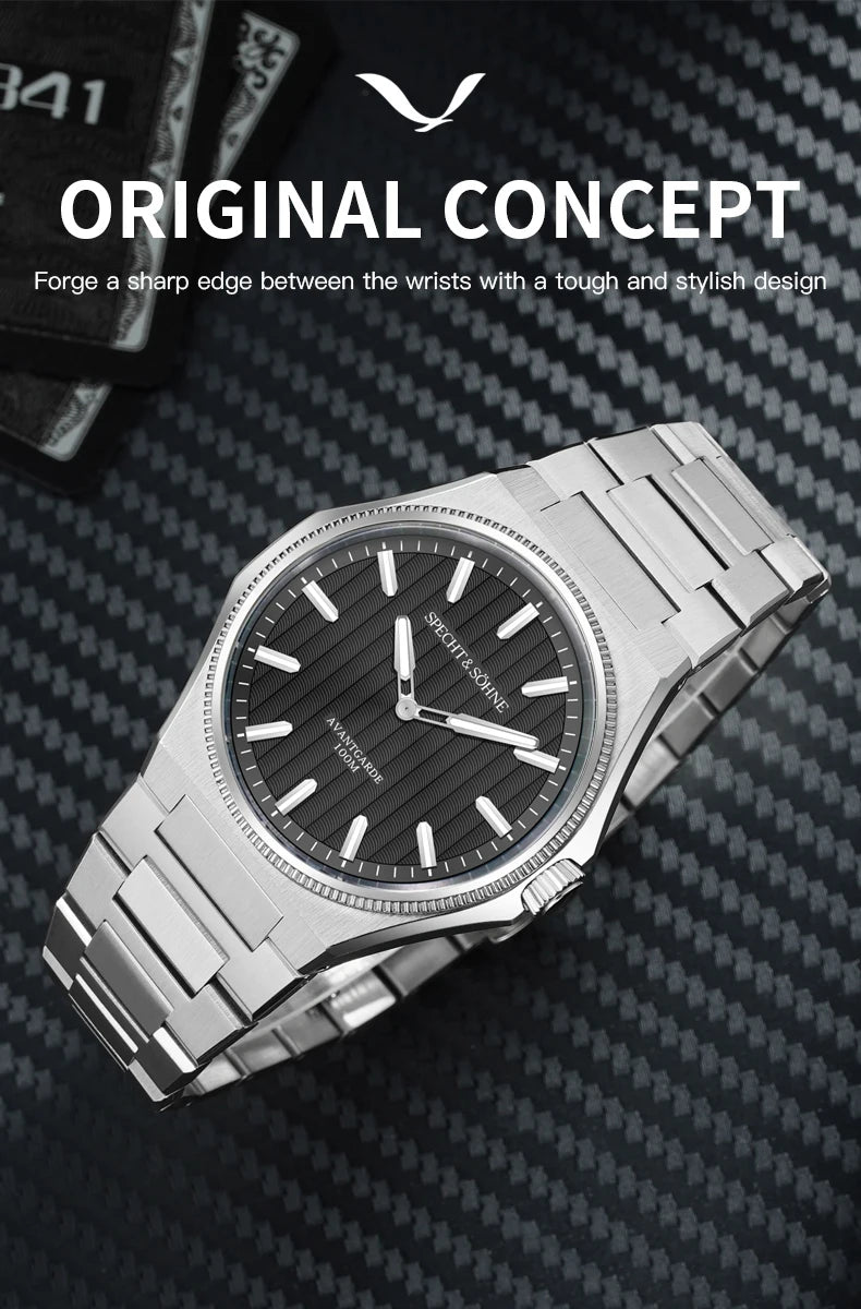 Dropshipping 2025 Hot Selling Products Wristwatches For Men Specht & Söhne Ultrathin Male Green Sports Watches 100M Waterproof