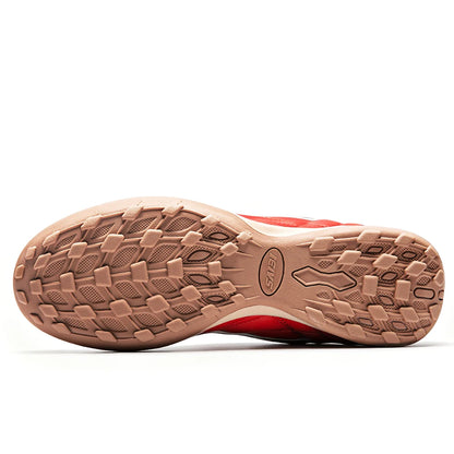 Chaussures de football pour hommes FG pour terrain ferme, tige en PU souple, crampons en caoutchouc renforcés, pour adultes, pour les matchs de football en plein air et l'entraînement sur pelouse.