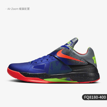 Nike KD 4 NERF originali da uomo, scarpe da basket basse ammortizzate e pratiche FQ8180-400