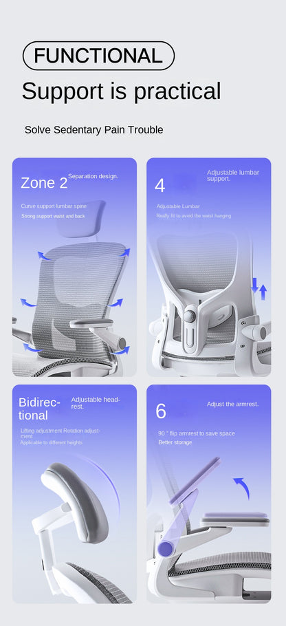 UVR Mesh Staff Office Chair Comfortable Ergonomic Design Armchair Furniture Lift Adjustable Recliner Gaming Computer Chair